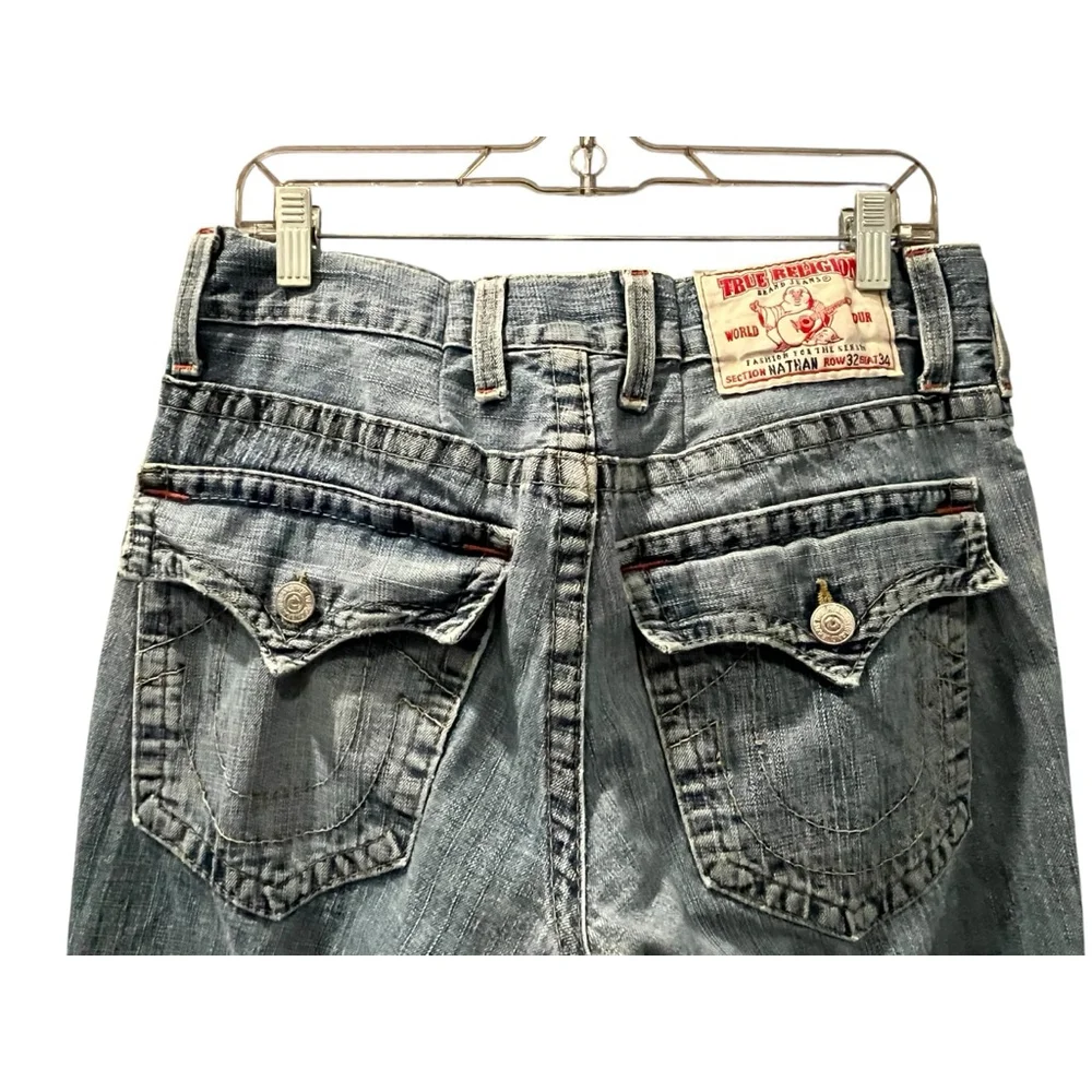 Vintage True Religion Nathan Super T Style Size 32 Denim Blue Made In USA RARE